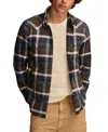 Lucky Brand Men's Indigo Plaid Western Long Sleeve Shirt In Indigo Brown Plaid