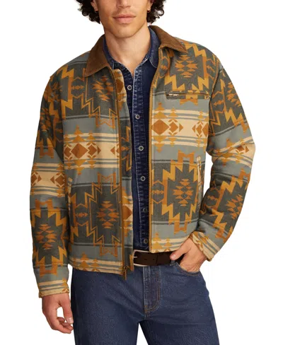 LUCKY BRAND MEN'S JACQUARD BLANKET JACKET