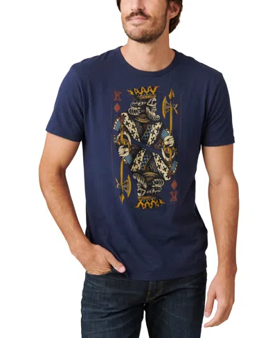 Lucky Brand Men's King Of Diamonds Short Sleeves T-shirt In American Navy