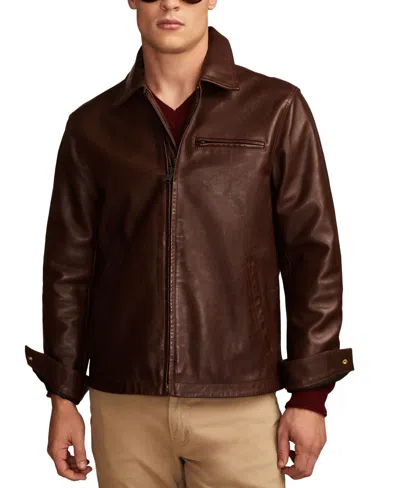 Lucky Brand Men's Leather Touring Jacket In Brown