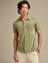 Lucky Brand Men's Linen Short Sleeve Button Up Shirt In Green