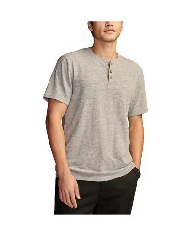 Lucky Brand Men's Linen Short Sleeve Henley T-shirt In Blackened Pearl