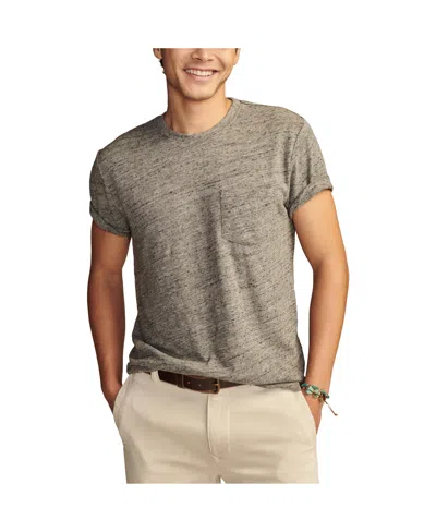 Lucky Brand Men's Linen Short Sleeve Pocket Crew Neck Tee Shirt In Heather Gray