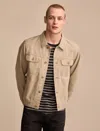 Lucky Brand Linen & Cotton Trucker Jacket In Brown