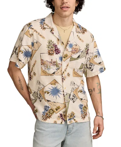 Lucky Brand Men's Mediterranean Map Graphic Shirt In Multi