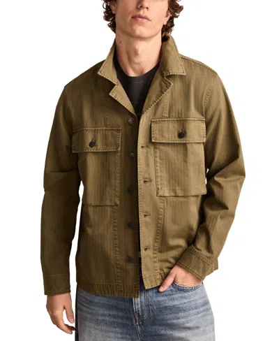 Lucky Brand Men's Military Shirt Jacket In Deep Lichen Green