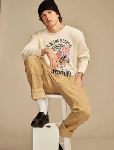 Lucky Brand Men's Modelo Crew Sweatshirt In Pink