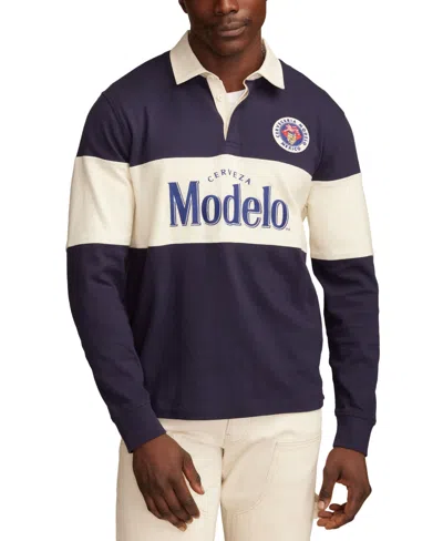 Lucky Brand Men's Modelo Long Sleeve Embroidered Rugby Shirt In Multi