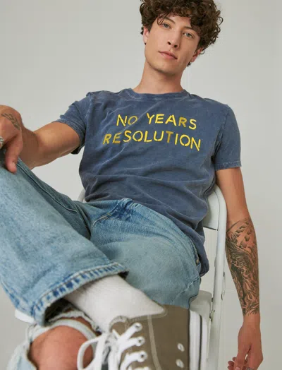 Lucky Brand No Years Resolution Graphic T-shirt In Blue