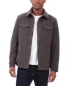 Lucky Brand Men's Quilted Wool Shirt Jacket In Charcoal Heather