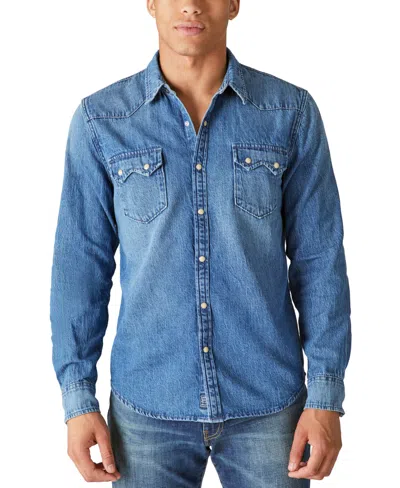Lucky Brand Men's Sawtooth Denim Western Shirt In Haywood
