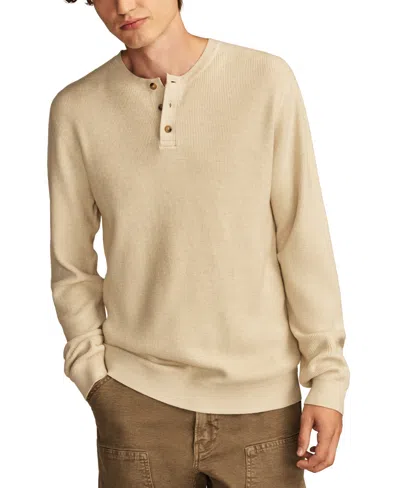 Lucky Brand Men's Shaker Ribbed Henley Sweater In Bros B0214