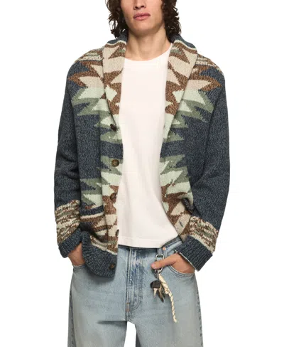 Lucky Brand Men's Shawl Collar Cardigan In Multi