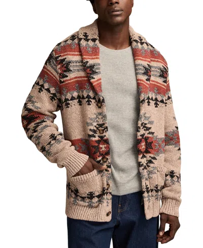 Lucky Brand Men's Shawl Collar Cardigan Sweater In Multi