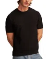 Lucky Brand Men's Short Sleeve Crewneck Sweater In Black