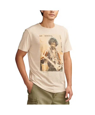 Lucky Brand Men's Short Sleeve Hendrix Photo T-shirt In Oatmeal Heather
