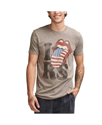 Lucky Brand Men's Short Sleeves I Love Rolling Stones T-shirt In Heather Gray
