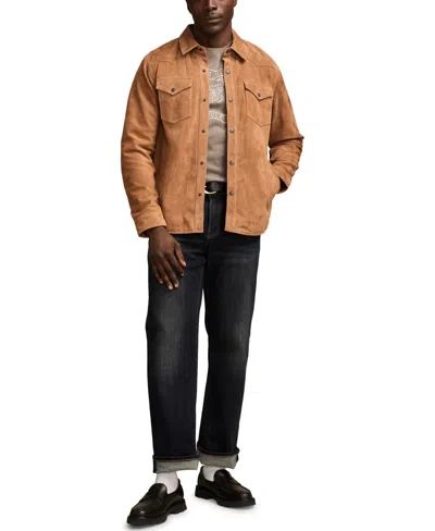 Lucky Brand Men's Spread Collar Western Shirt In Brown