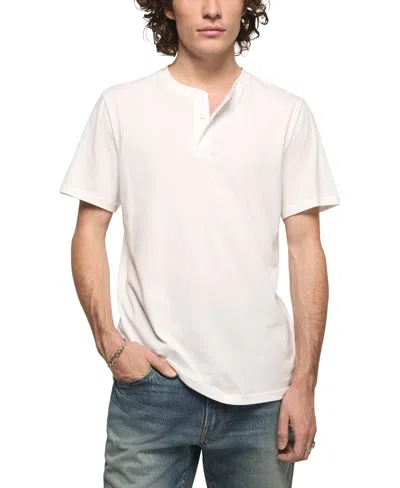 Lucky Brand Men's Supima Cotton Short-sleeve Henley T-shirt In White
