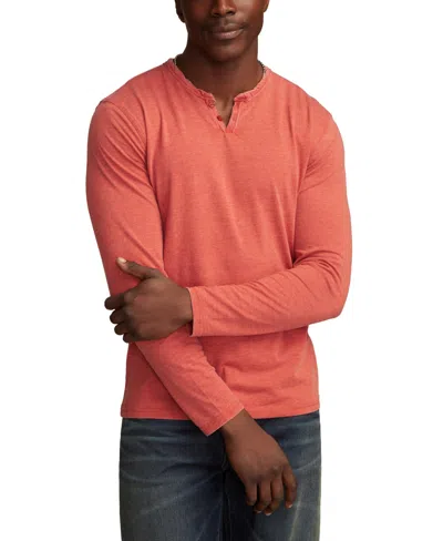 Lucky Brand Men's Venice Burnout Long Sleeve T-shirt In Red