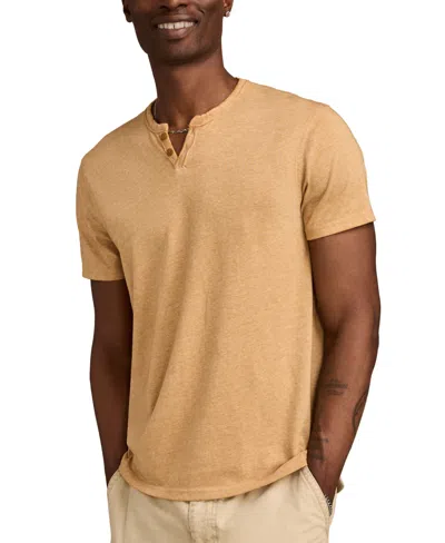 Lucky Brand Men's Venice Burnout Notch Neck Tee T-shirts In Brown