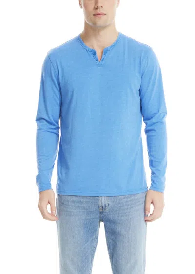 Lucky Brand Men's Venice Burnout Notch Neck Tee Top In Blueberry