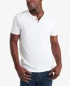 Lucky Brand Button Notch Neck T-shirt In Bright White