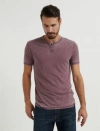 Lucky Brand Men's Venice Burnout Notch Short Sleeves T-shirt In Port Royal