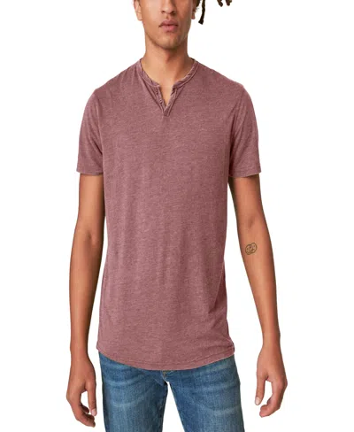 Lucky Brand Men's Venice Burnout Notch Neck Tee T-shirts In Port Royale