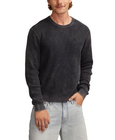 LUCKY BRAND MEN'S WAFFLE CREWNECK SWEATER