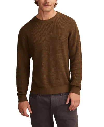 LUCKY BRAND MEN'S WAFFLE CREWNECK SWEATER