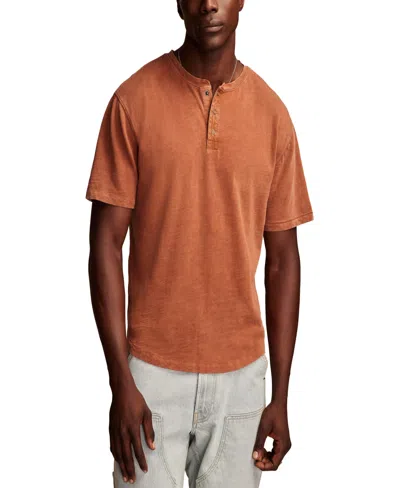 Lucky Brand Men's Weekend Jersey Relaxed Crew T-shirt In Orange