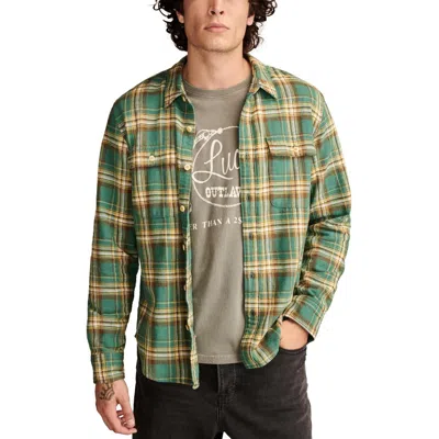 Lucky Brand Mens Plaid Cotton Button-down Shirt In Green