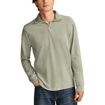 Lucky Brand Mens Zipper Slub Sweatshirt In Grey
