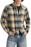 Lucky Brand Mesa Western Plaid Flannel Snap-up Shirt In Multi