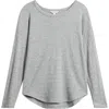 Lucky Brand Metallic Stripe Knit Shirt In Grey Stripe