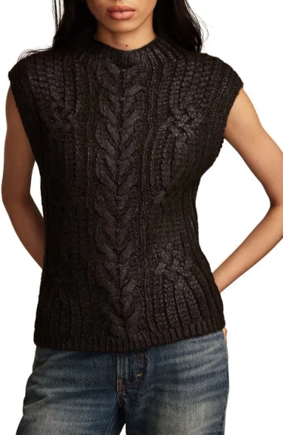 Lucky Brand Metallic Sweater Vest In Ocean Deep