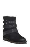 Lucky Brand Miav Bootie In Black/black Oil