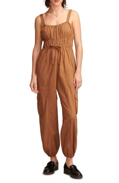 LUCKY BRAND MILITARY COTTON JOGGER JUMPSUIT