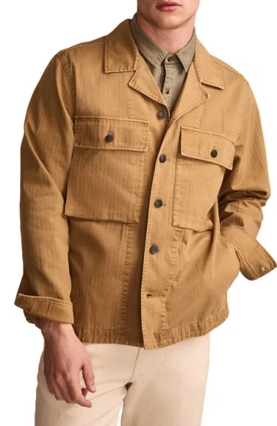 Lucky Brand Military Shirt Jacket In Antique Bronze