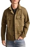Lucky Brand Military Shirt Jacket In Deep Lichen Green