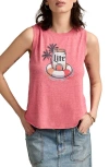Lucky Brand Miller Lite Floaty Graphic Tank In Calypso Coral