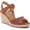 Lucky Brand Mindra Espadrille Wedge Sandal In Mauve Fabric