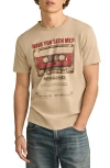 Lucky Brand Missing Cassette Tape Graphic T-shirt In Brown