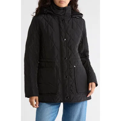 Lucky Brand Missy Diamond Quilt Puffer Jacket In Black