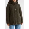 Lucky Brand Missy Diamond Quilt Puffer Jacket In Green