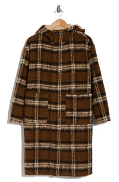 Lucky Brand Missy Hooded Jacket In Brown