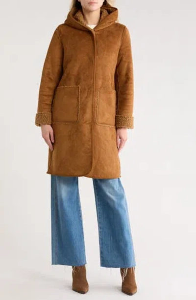 Lucky Brand Missy Hooded Jacket In Brown