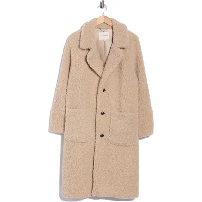 Lucky Brand Missy Teddy Coat In Brown