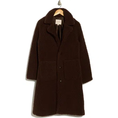 Lucky Brand Missy Teddy Coat In Red